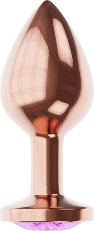 Пробка цвета розового золота с фиолетовым кристаллом Diamond Amethyst Shine S - 7,2 см.