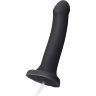 Черный фаллос с имитацией эякуляции Silicon Cum Dildo L - 19,6 см.