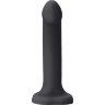 Черный фаллос с имитацией эякуляции Silicon Cum Dildo L - 19,6 см.
