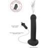 Черный фаллос с имитацией эякуляции Silicon Cum Dildo L - 19,6 см.