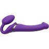 Фиолетовый безремневой вибрострапон Vibrating Bendable Strap-On - size L
