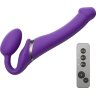 Фиолетовый безремневой вибрострапон Vibrating Bendable Strap-On - size L