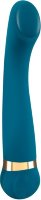 Бирюзовый вибромассажер с температурными режимами Hot n Cold Vibrator - 21,6 см.