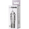 Прозрачная насадка на пенис TOYFA A-Toys с расширенной головкой - 15,3 см.