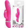 Розовый вибратор Ingram с электростимуляцией - 19,2 см.