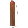 Коричневая насадка на пенис Kylian - 20,5 см.
