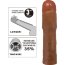 Коричневая насадка на пенис Kylian - 20,5 см. - Коричневая насадка на пенис Kylian - 20,5 см.