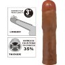Коричневая насадка на пенис Kylian - 20,5 см.