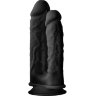 Черный анально-вагинальный фаллоимитатор Double Penetrator - 19,5 см.