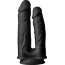 Черный анально-вагинальный фаллоимитатор Double Penetrator - 19,5 см.  Цена 7 866 руб. - Черный анально-вагинальный фаллоимитатор Double Penetrator - 19,5 см.