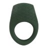 Зеленое эрекционное виброкольцо Luxurious Vibro Cock Ring