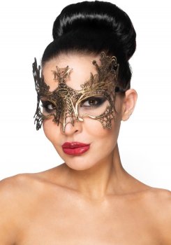 Золотистая карнавальная маска Селена