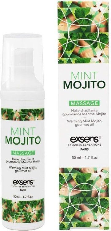 Разогревающее массажное масло с ароматом мохито Gourmet Mint Mojito - 50 мл.