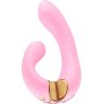 Розовый гибкий вибростимулятор MIYO с двумя моторами - 18,5 см.