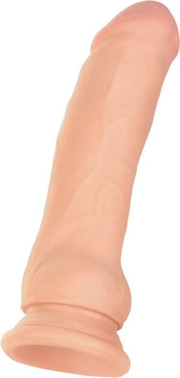Телесный реалистичный вибратор Ian - 20 см.