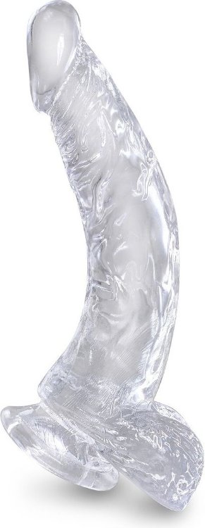 Прозрачный фаллоимитатор 7.5 Cock with Balls - 21,6 см.