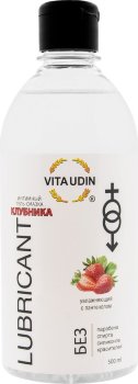 Интимный гель-смазка на водной основе VITA UDIN с ароматом клубники - 500 мл.