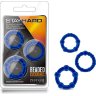 Набор из 3 синих эрекционных колец Stay Hard Beaded Cockrings