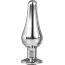 Серебристая анальная пробка с кристаллом Silver Pleasure Plug S - 9 см. - Серебристая анальная пробка с кристаллом Silver Pleasure Plug S - 9 см.
