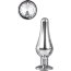 Серебристая анальная пробка с кристаллом Silver Pleasure Plug S - 9 см. - Серебристая анальная пробка с кристаллом Silver Pleasure Plug S - 9 см.