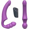 Фиолетовый безремневой страпон Straples Strap-On Dildo