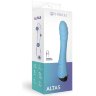 Голубой изогнутый вибратор Altas - 21 см.