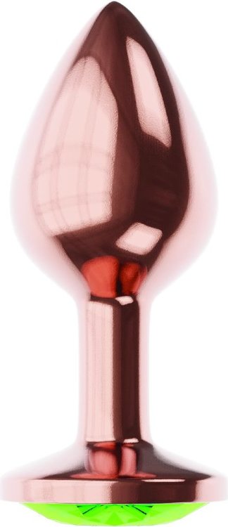 Пробка цвета розового золота с лаймовым кристаллом Diamond Emerald Shine S - 7,2 см.