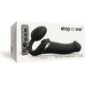 Черный безремневой страпон Multi Orgasm Size L с клиторальной стимуляцией