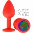 Красная анальная втулка с разноцветным кристаллом - 7,3 см.  Цена 1 784 руб. - Красная анальная втулка с разноцветным кристаллом - 7,3 см.