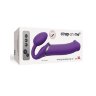 Фиолетовый безремневой вибрострапон Silicone Bendable Strap-On - size XL
