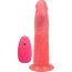 Розовый вибромассажёр на присоске с проводным пультом - 16,5 см.  Цена 1 738 руб. - Розовый вибромассажёр на присоске с проводным пультом - 16,5 см.