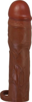 Коричневая насадка на пенис Gerd - 19,5 см.