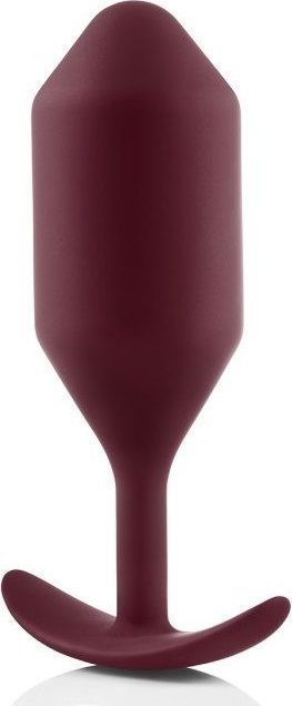 Бордовая пробка для ношения B-vibe Snug Plug 5 - 14 см.