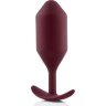 Бордовая пробка для ношения B-vibe Snug Plug 5 - 14 см.