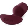 Бордовая пробка для ношения B-vibe Snug Plug 5 - 14 см.