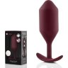 Бордовая пробка для ношения B-vibe Snug Plug 5 - 14 см.