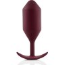 Бордовая пробка для ношения B-vibe Snug Plug 5 - 14 см.