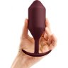 Бордовая пробка для ношения B-vibe Snug Plug 5 - 14 см.