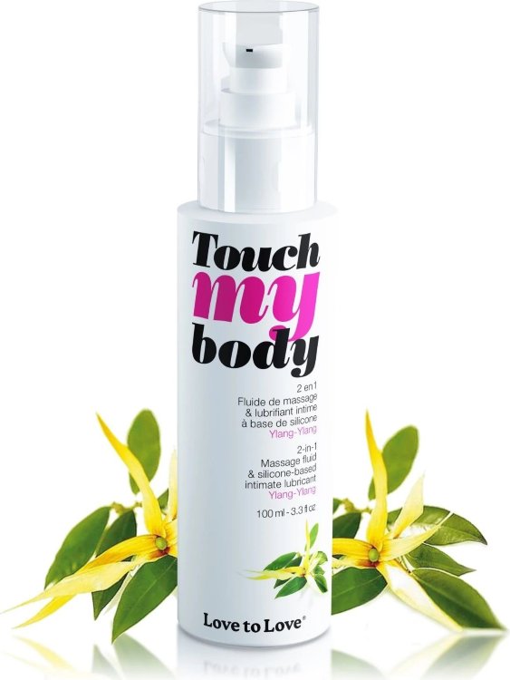 Силиконовый лубрикант 2-в-1 Touch My Body с ароматом иланг-иланга - 100 мл.