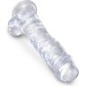 Прозрачный фаллоимитатор 8 Cock with Balls - 22,2 см.