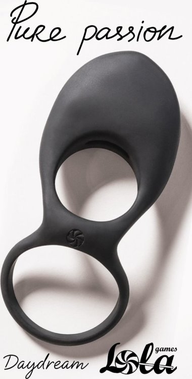 Черное эрекционное виброкольцо Daydream