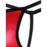 Красные трусы-стринги с черной окантовкой