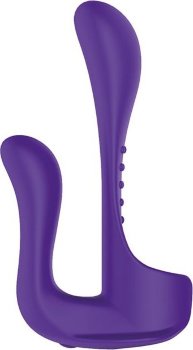 Фиолетовый вибромассажер-насадка N 34 RECHARGEABLE COUPLES VIBE