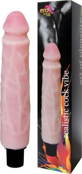 Вибратор Realistic Cock Vibe телесного цвета - 25,5 см.