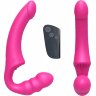 Розовый безремневой страпон Straples Strap-On Dildo