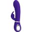 Фиолетовый вибратор-кролик с рёбрышками Prescott - 20 см.  Цена 8 568 руб. - Фиолетовый вибратор-кролик с рёбрышками Prescott - 20 см.