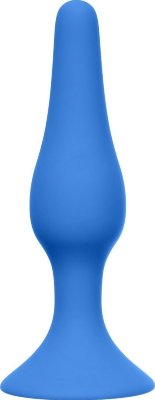 Синяя анальная пробка Slim Anal Plug XL - 15,5 см.  Цена 1 008 руб. Длина: 15.5 см. Диаметр: 3.6 см. Откройте новые ощущения с анальной пробкой Slim Anal Plug XL! Она выполнена из высококачественного медицинского силикона. Этот материал является одним из наиболее гигиеничных, служит максимально долго и прост в уходе. Игрушка разработана специально для новичков в области анальных удовольствий. Узкий кончик максимально облегчает ввод, а ограничительное основание в виде присоски делает ее безопасной в использовании и позволяет надежно закреплять на плоских поверхностях. Рабочая длина - 13 см. Страна: Россия. Материал: силикон.
