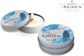 Массажная свеча Petits Joujoux Petits Joujoux London с ароматом ревеня, амбры и чёрной смородины - 33 гр.