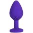 Фиолетовая анальная пробка с радужным кристаллом - 8 см.  Цена 1 104 руб. - Фиолетовая анальная пробка с радужным кристаллом - 8 см.