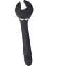 Черный двусторонний вибратор Key Control Massager Wand в форме гаечного ключа